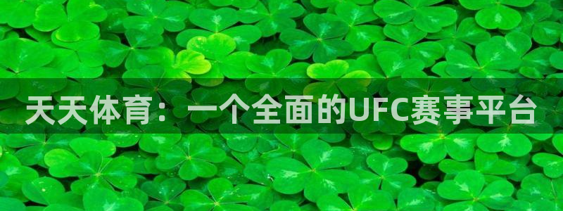 天天体育：一个全面的UFC赛事平台