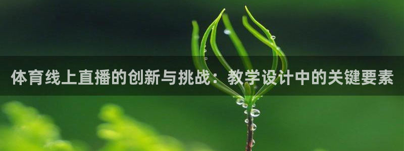 体育线上直播的创新与挑战：教学设计中的关键要素
