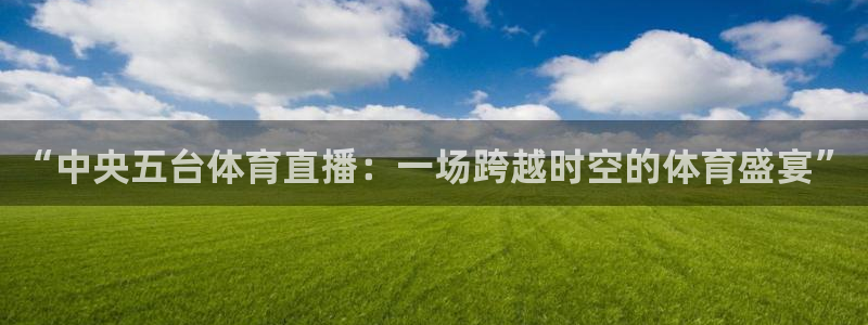“中央五台体育直播：一场跨越时空的体育盛宴”
